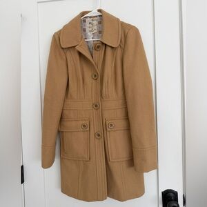 Tulle Camel Colored Wool Peacoat